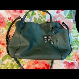 Teal Coach Satchel/crossbody